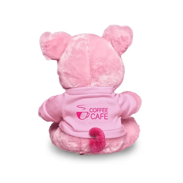 4" x 7.75" x 6" plush polyester pig in custom color... from ASI 79530 Prime Line