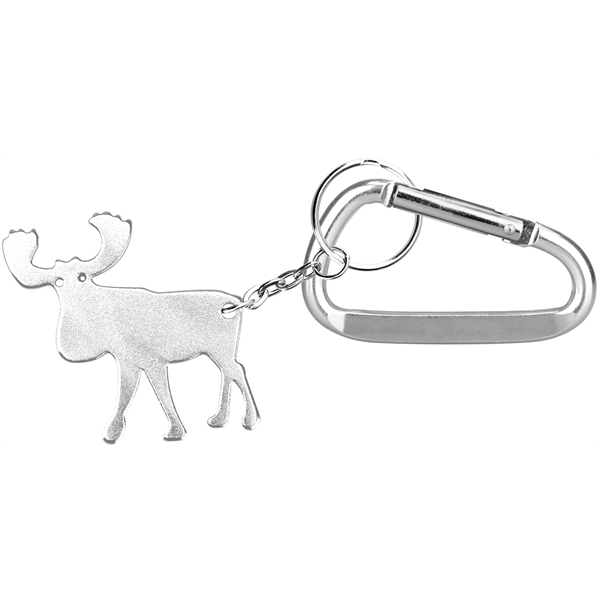 Elk shape bottle opener with key chain and carabiner... from ASI 74585 Nu Promo International / Nu Promo Line