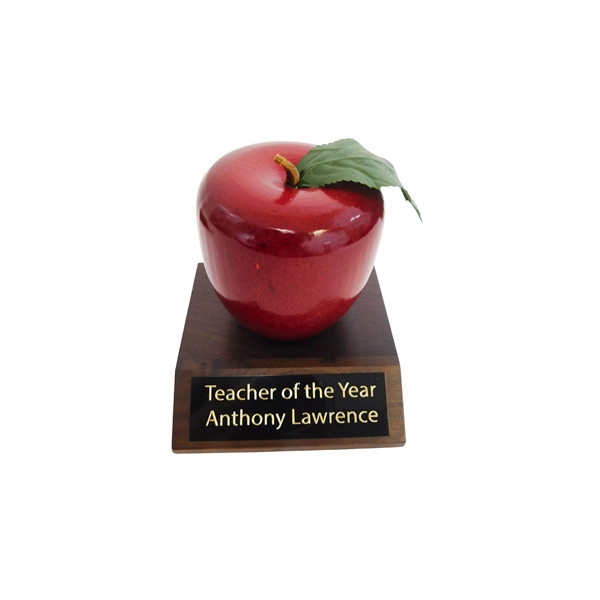 Apple Trophy with a solid walnut trophy base.... from ASI 56020 The Gavel Company / The Gavel Company