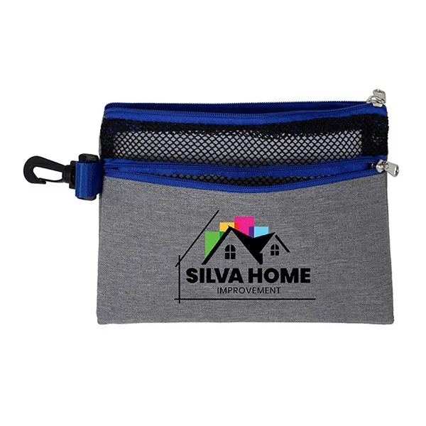 7" x 5" zippered pouch with colored accents and a black... from ASI 62660 Innovation Line