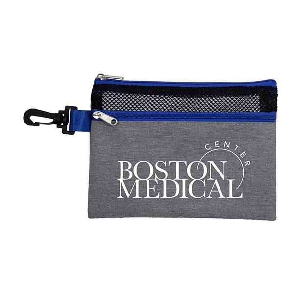 7" x 5" zippered pouch with colored accents and a black... from ASI 62660 Innovation Line