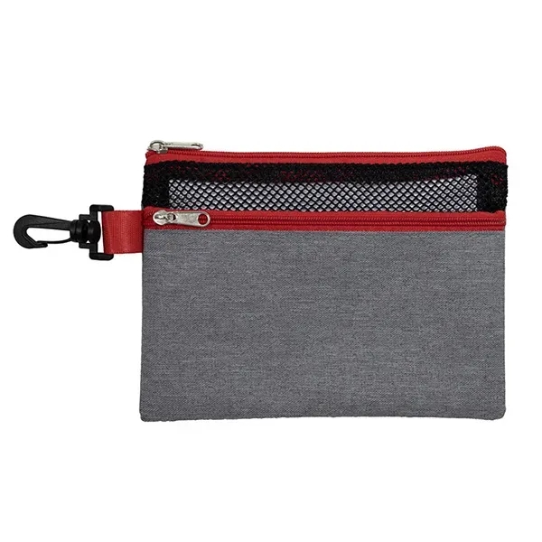 7" x 5" zippered pouch with colored accents and a black... from ASI 62660 Innovation Line