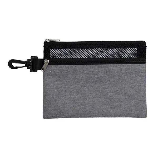 7" x 5" zippered pouch with colored accents and a black... from ASI 62660 Innovation Line