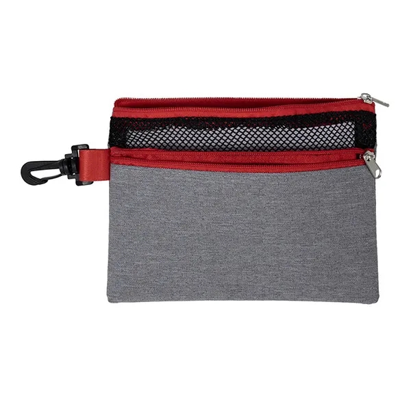 7" x 5" zippered pouch with colored accents and a black... from ASI 62660 Innovation Line