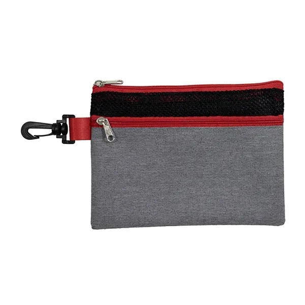 7" x 5" zippered pouch with colored accents and a black... from ASI 62660 Innovation Line