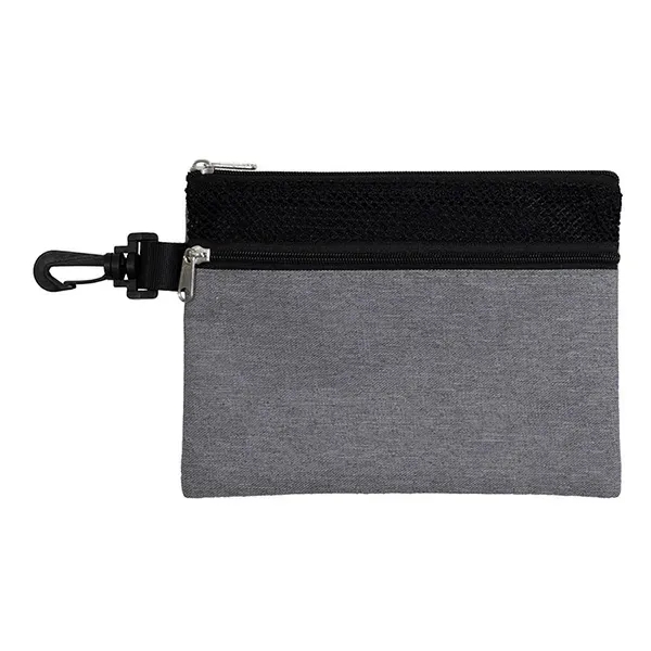 7" x 5" zippered pouch with colored accents and a black... from ASI 62660 Innovation Line