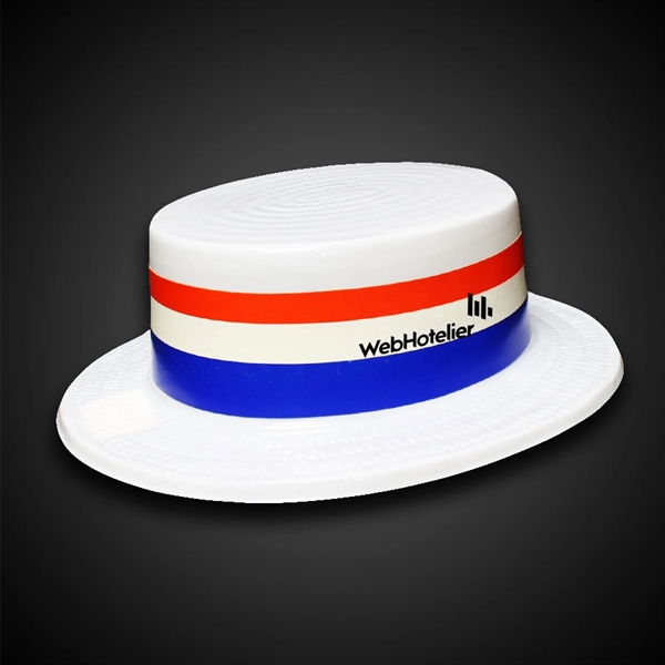 Patriotic skimmer hat made of PVC material.... from ASI 42016 Brighter Promotions Inc / Chemical Light™ Liquid Light