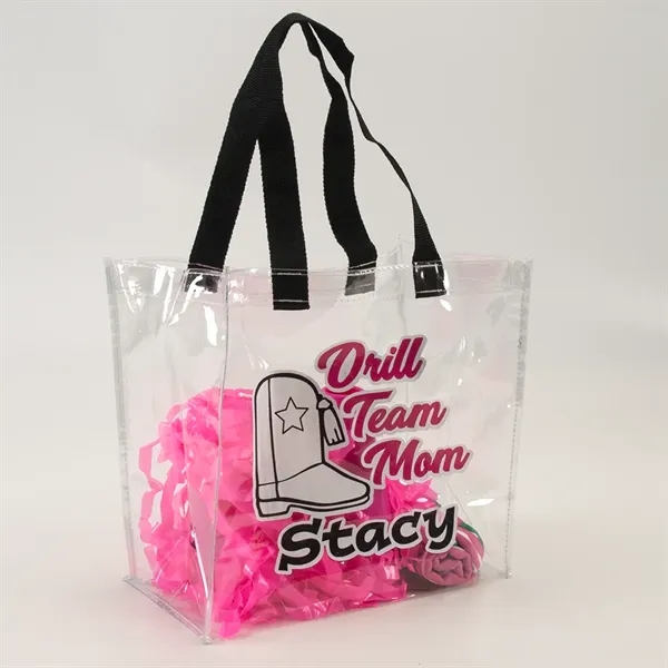 Clear Fan Tote Bag with full color decal on one side.... from ASI 77280 Pepco Poms