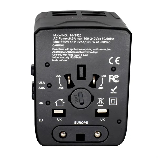 Covers more than 150 countries with US/EU/UK/AU Plugs.... from ASI 63698 Justin Case®