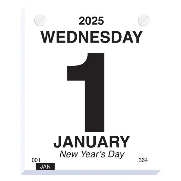 White 4 1/8" x 5" refill pad for daily calendar.... from ASI 50873 Drum-Line / Drum-line Inc