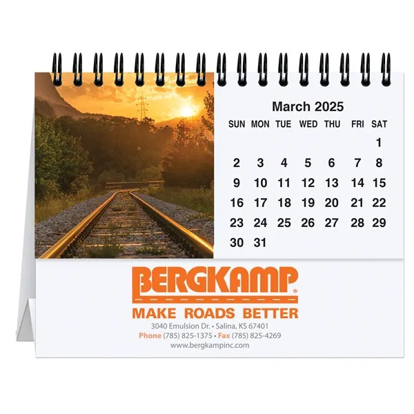 12 month tent desk calendar featuring photos of beautiful sunsets.... from ASI 50873 Drum-Line / Drum-line Inc