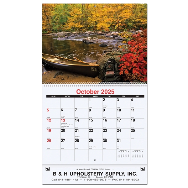 12 month wall calendar featuring relaxing photos of lakes, rivers, and... from ASI 50873 Drum-Line / Drum-line Inc