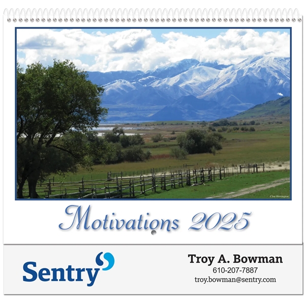 12 month wall calendar featuring scenic landscapes and motivational quotations.... from ASI 50873 Drum-Line / Drum-line Inc