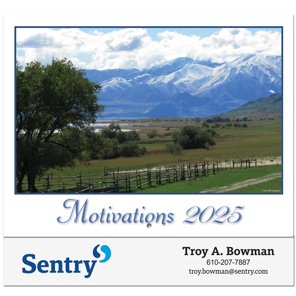 12 month wall calendar featuring scenic landscapes and motivational quotations.... from ASI 50873 Drum-Line / Drum-line Inc