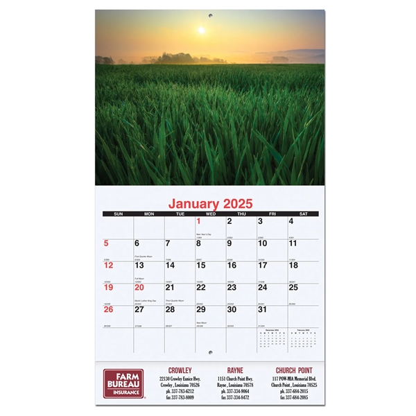 12 month wall calendar featuring photos of agriculture.... from ASI 50873 Drum-Line / Drum-line Inc