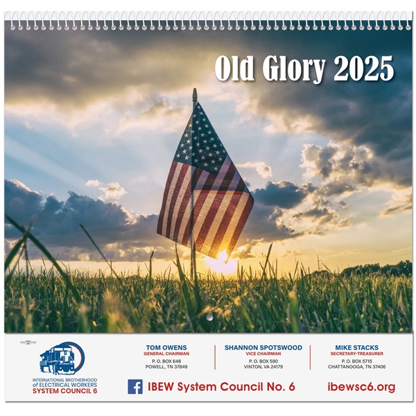 12 month wall calendar featuring photos of the American Flag.... from ASI 50873 Drum-Line / Drum-line Inc