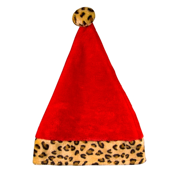 Christmas Santa Claus hat with leopard print... from ASI 42016 Brighter Promotions Inc / Chemical Light™