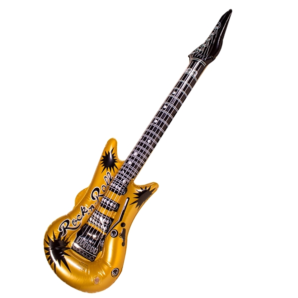 42" inflatable guitar, offered in gold or silver.... from ASI 42016 Brighter Promotions Inc