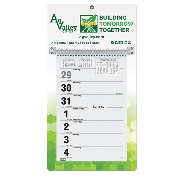 7" x 12 1/4" weekly wall calendar, printed full color.... from ASI 50873 Drum-Line / Drum-line Inc