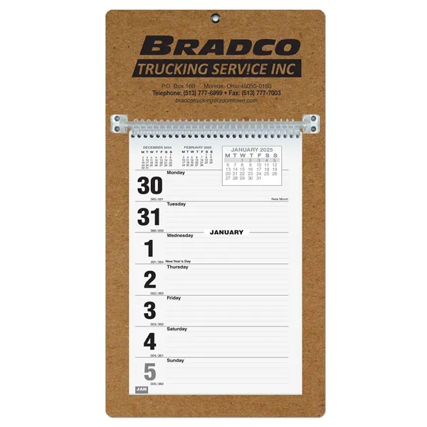 7" x 13" Foil stamped weekly wall Monday start calendar.... from ASI 50873 Drum-Line / Drum-line Inc