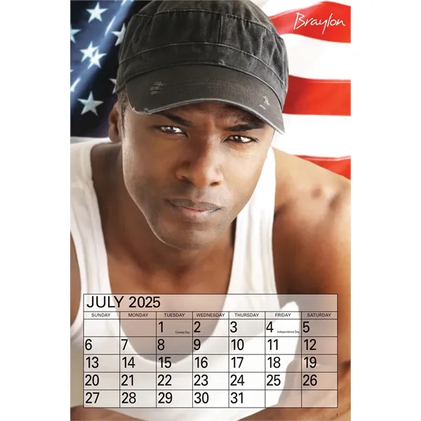 12-month U.S. male pictorial calendar featuring a silver wire and a... from ASI 50873 Drum-Line / Drum-line Inc