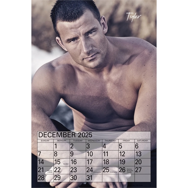 12-month U.S. male pictorial calendar featuring a silver wire and a... from ASI 50873 Drum-Line / Drum-line Inc
