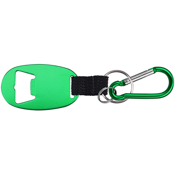Jumbo size oval shape bottle opener with strap and key chain.... from ASI 74585 Nu Promo International / Nu Promo Line