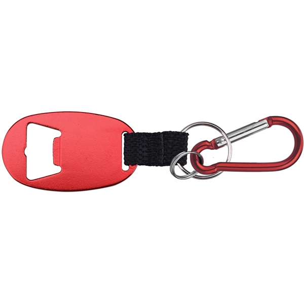 Jumbo size oval shape bottle opener with strap and key chain.... from ASI 74585 Nu Promo International / Nu Promo Line