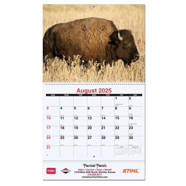 12 month coil bound wall calendar featuring photos of wildlife in... from ASI 50873 Drum-Line / Drum-line Inc