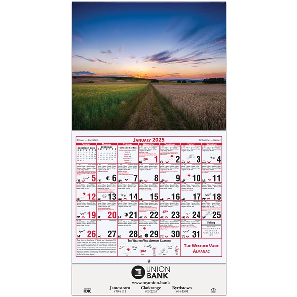 12-month memo pad styled 8 5/8" x 16" (when opened) weathervane... from ASI 50873 Drum-Line / Drum-line Inc