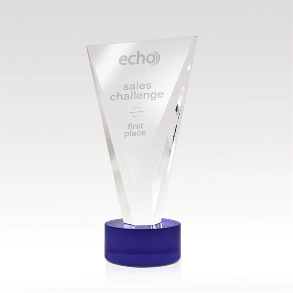 From the striking blue optical crystal base to the contemporary, faceted... from ASI 93986 Visions/Awardcraft