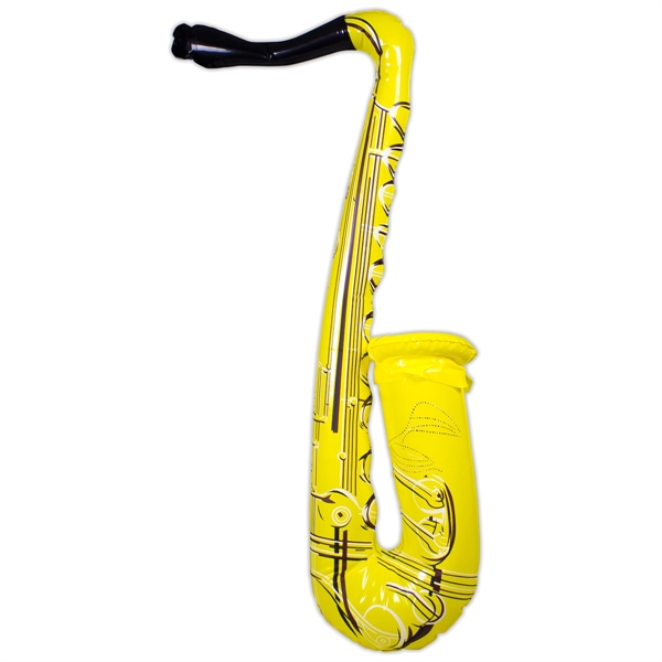 24" inflatable saxophone, offered in an variety of colors.... from ASI 42016 Brighter Promotions Inc