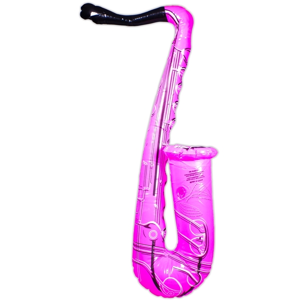 24" inflatable saxophone, offered in an variety of colors.... from ASI 42016 Brighter Promotions Inc