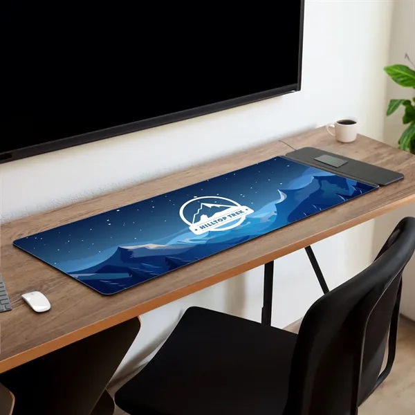 A desk mat with a wireless charging pad... from ASI 61966 HPG / HandStands HPG Gold