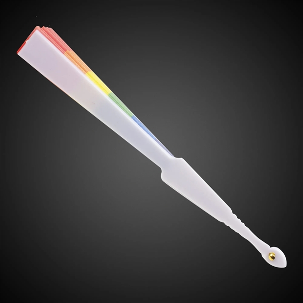 9" rainbow colored folding fans.... from ASI 42016 Brighter Promotions Inc
