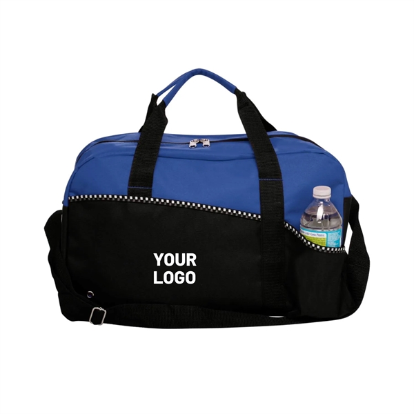 Two tone center court duffel bag plus 1 color silkscreen imprint... from ASI 37218 Athena Promo (tm)