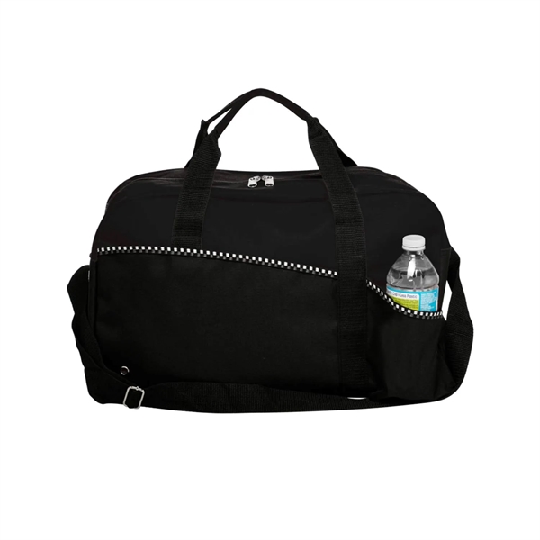 Two tone center court duffel bag plus 1 color silkscreen imprint... from ASI 37218 Athena Promo (tm)