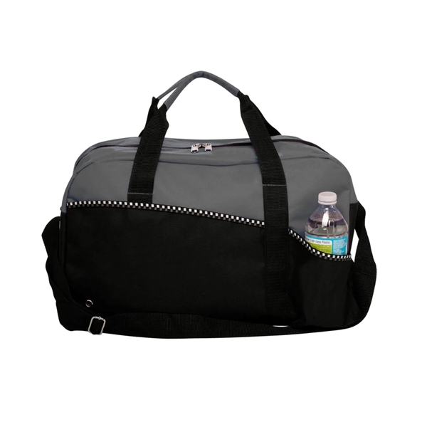 Two tone center court duffel bag plus 1 color silkscreen imprint... from ASI 37218 Athena Promo (tm)