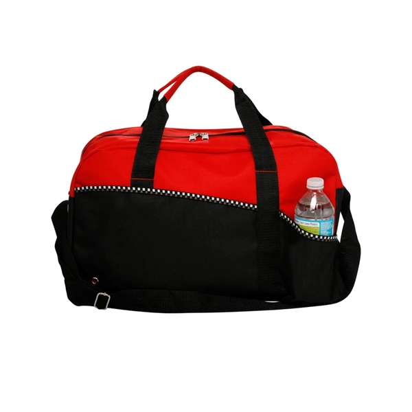 Two tone center court duffel bag plus 1 color silkscreen imprint... from ASI 37218 Athena Promo (tm)