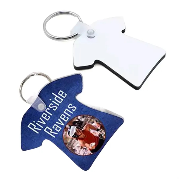 Dress shaped MDF keychain plus free sublimation heat transfer printing in... from ASI 37218 Athena Promo (tm)