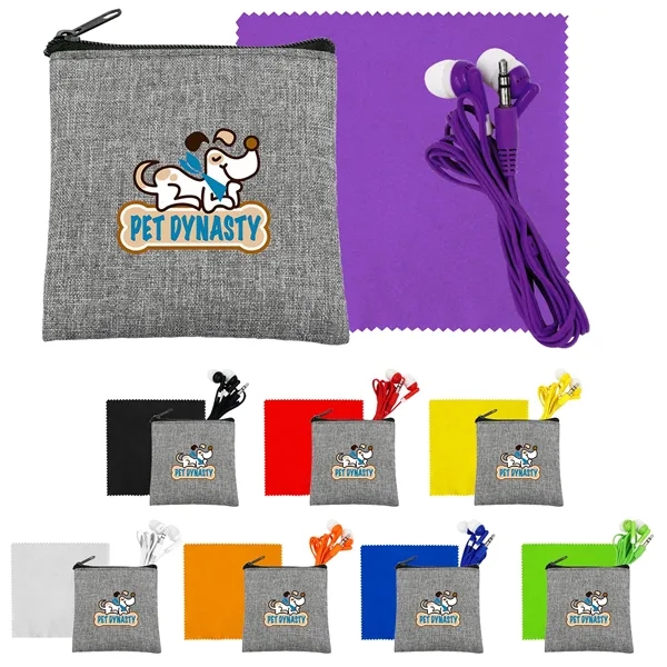 Recycled Ear Bud & Cloth Set... from ASI 30208 A P Specialties / AP Specialties