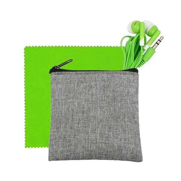 Recycled Ear Bud & Cloth Set... from ASI 30208 A P Specialties / AP Specialties