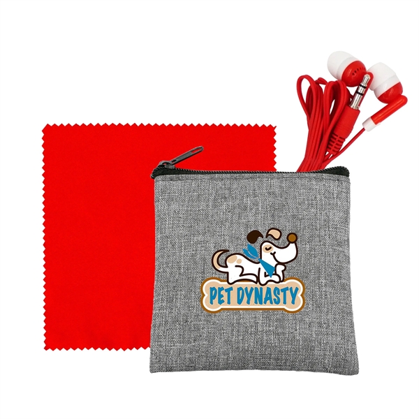 Recycled Ear Bud & Cloth Set... from ASI 30208 A P Specialties / AP Specialties