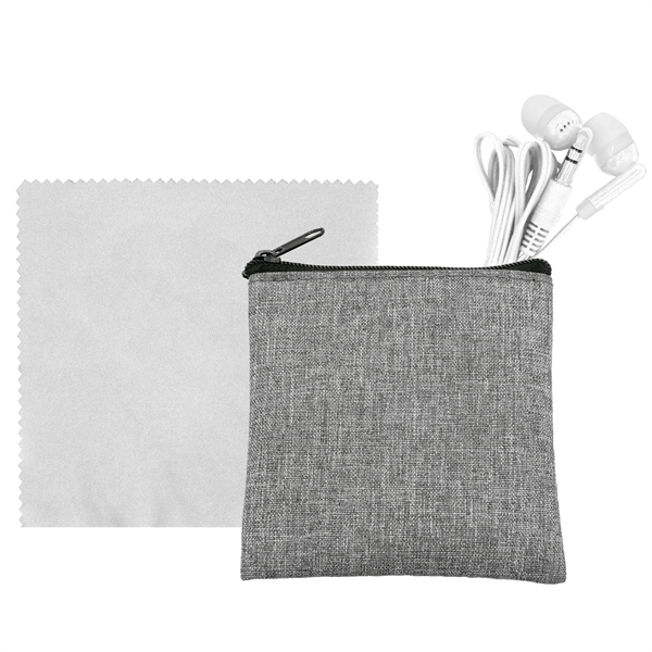 Recycled Ear Bud & Cloth Set... from ASI 30208 A P Specialties / AP Specialties