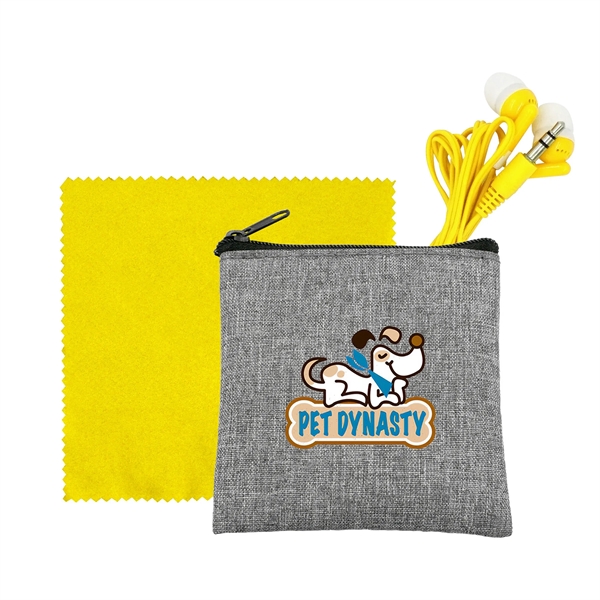 Recycled Ear Bud & Cloth Set... from ASI 30208 A P Specialties / AP Specialties