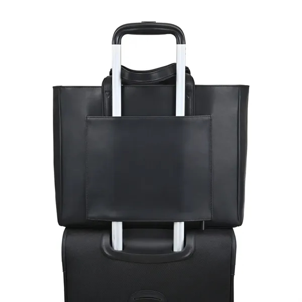 Tote bag made with vegan leather and nylon accents.... from ASI 56070 Gemline / Gemline®