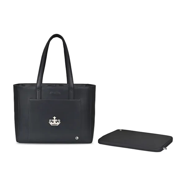 Tote bag made with vegan leather and nylon accents.... from ASI 56070 Gemline / Gemline®