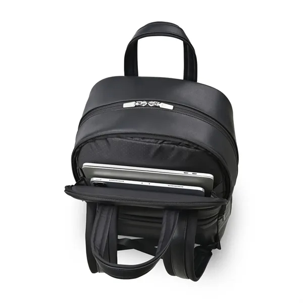 Commuter backpack made with soft vegan leather and nylon accents.... from ASI 56070 Gemline / Gemline®