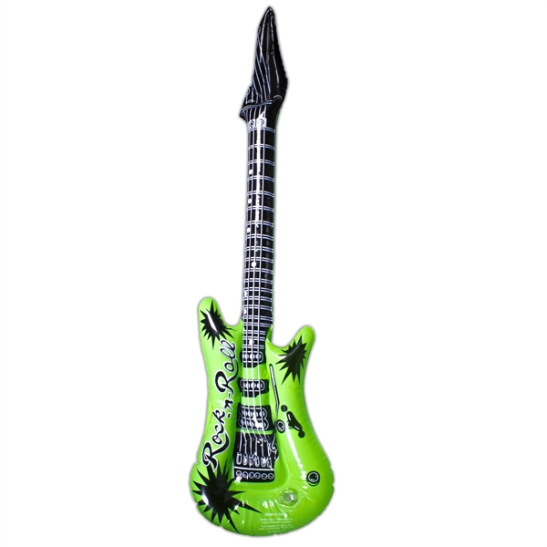 22" inflatable guitar offered in an assortment of colors.... from ASI 42016 Brighter Promotions Inc