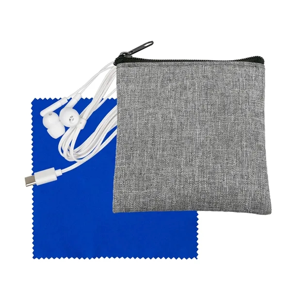 Recycled Cloth & Type C Ear Buds... from ASI 30208 A P Specialties / AP Specialties